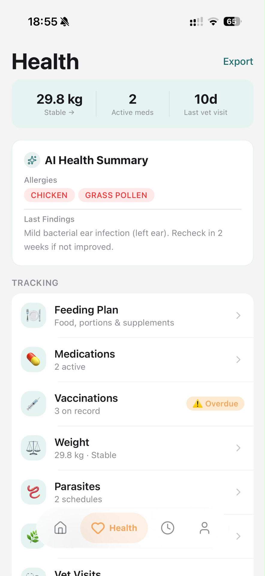 Saga health overview